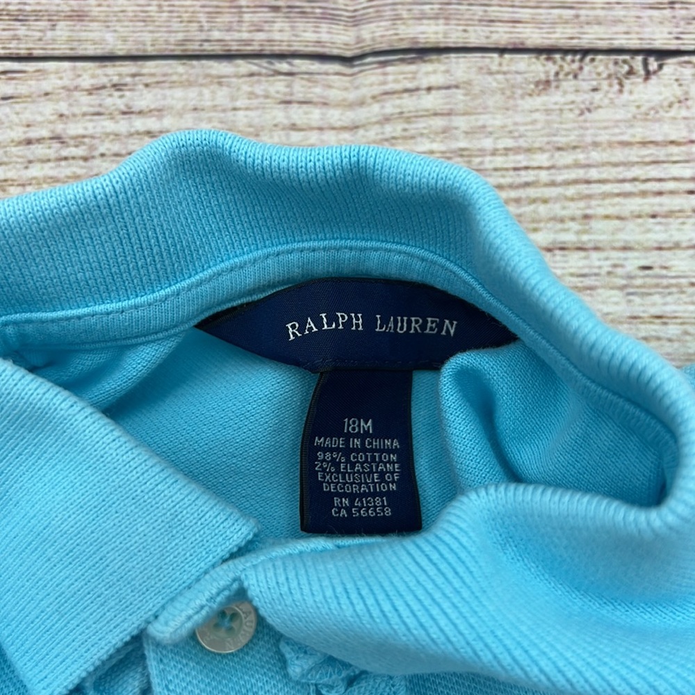 Ralph Lauren Blue Ruffled Polo Dress with Bloomers Sz 18 M - Picture 6 of 7